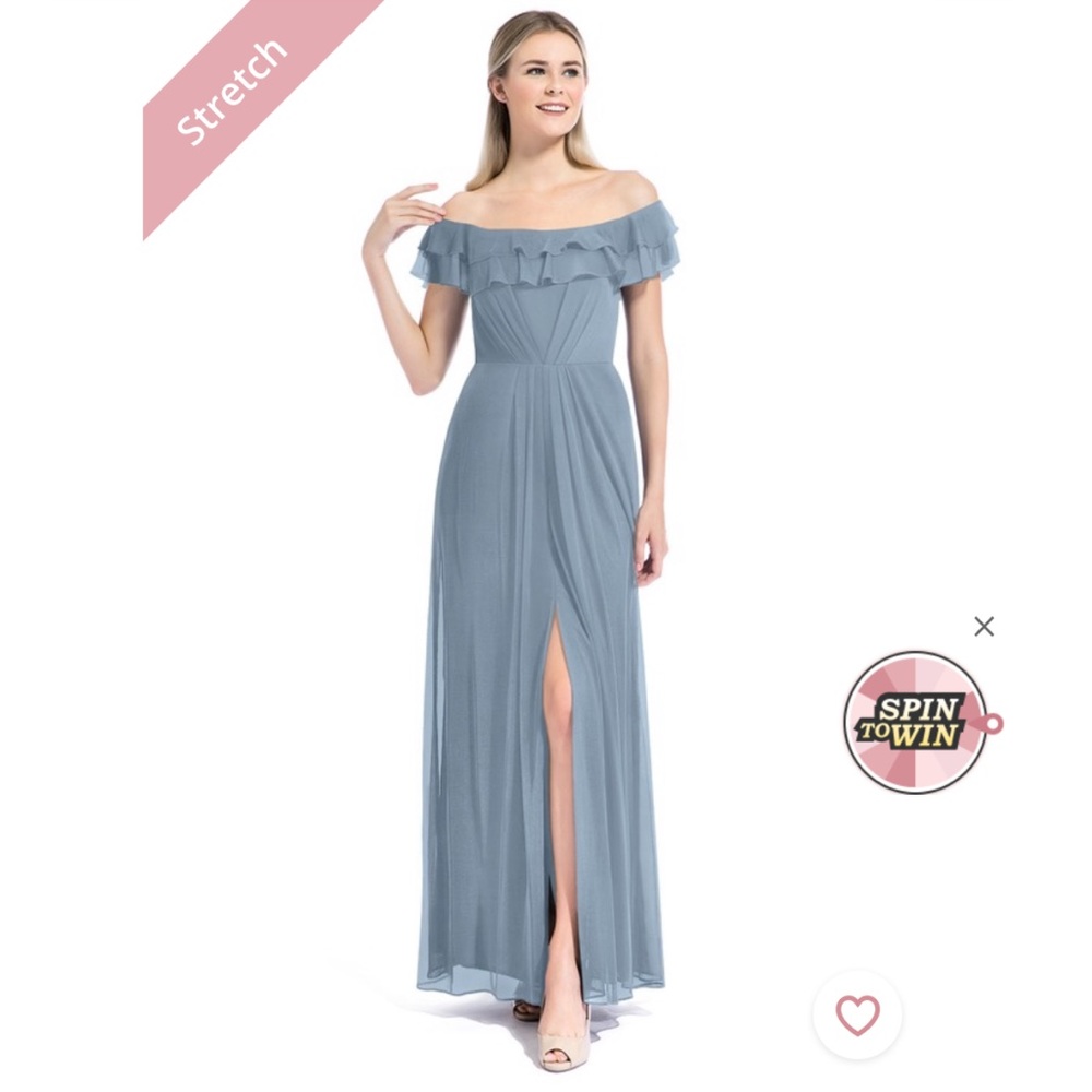 Azazie Mia Bridemaid Dress (Dusty Blue, A8)